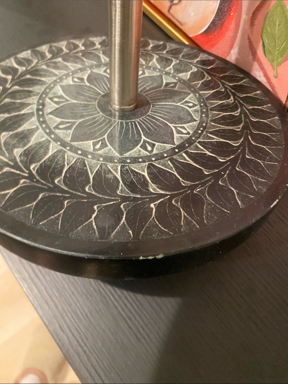 Stainless Steel & Stone Paper Towel Holder - Decorative Black - Picture 5 of 5